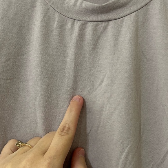 Varley Venice Easy Tee Lavender Womens Size Medium Cotton Stretch Casual Comfort - Picture 9 of 9